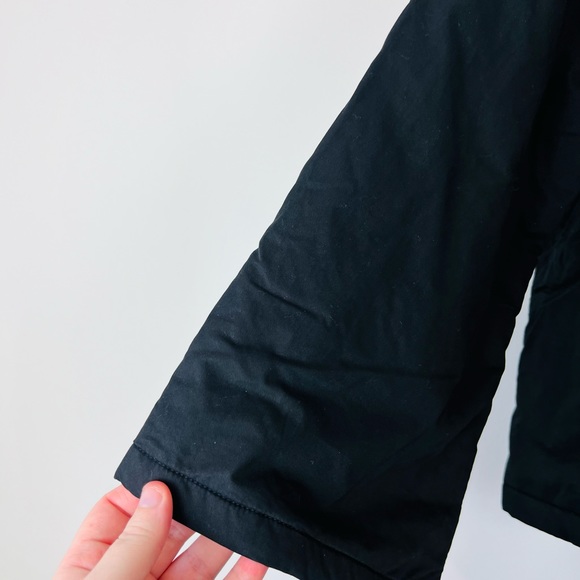 Toast Black Check Lined Cotton Cropped Padded Flared Sleeve Jacket UK M - Picture 4 of 11